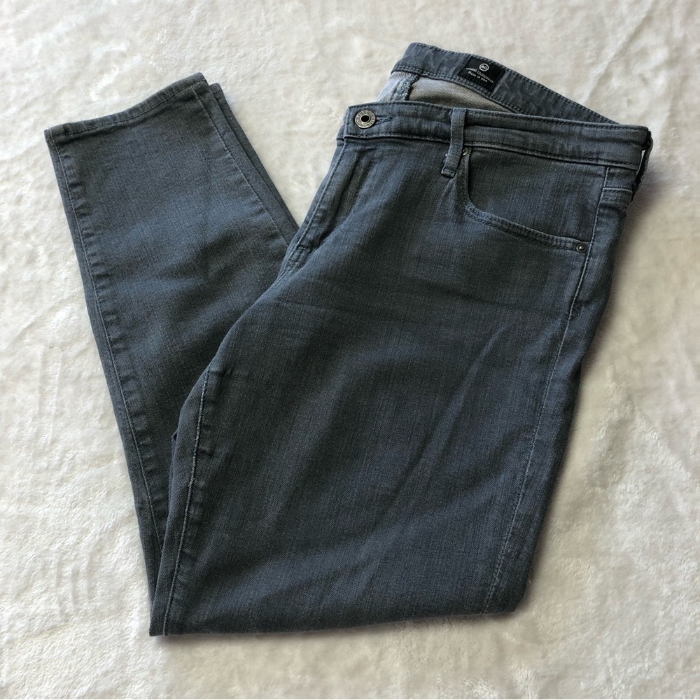 AG Adriano Goldschmied The Stevie Ankle Slim Straight Grey Jean Petite 32
